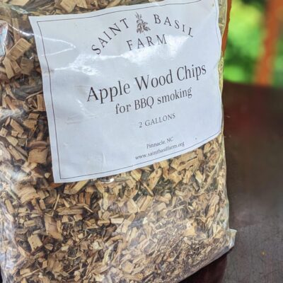 apple wood chips in bag sideways