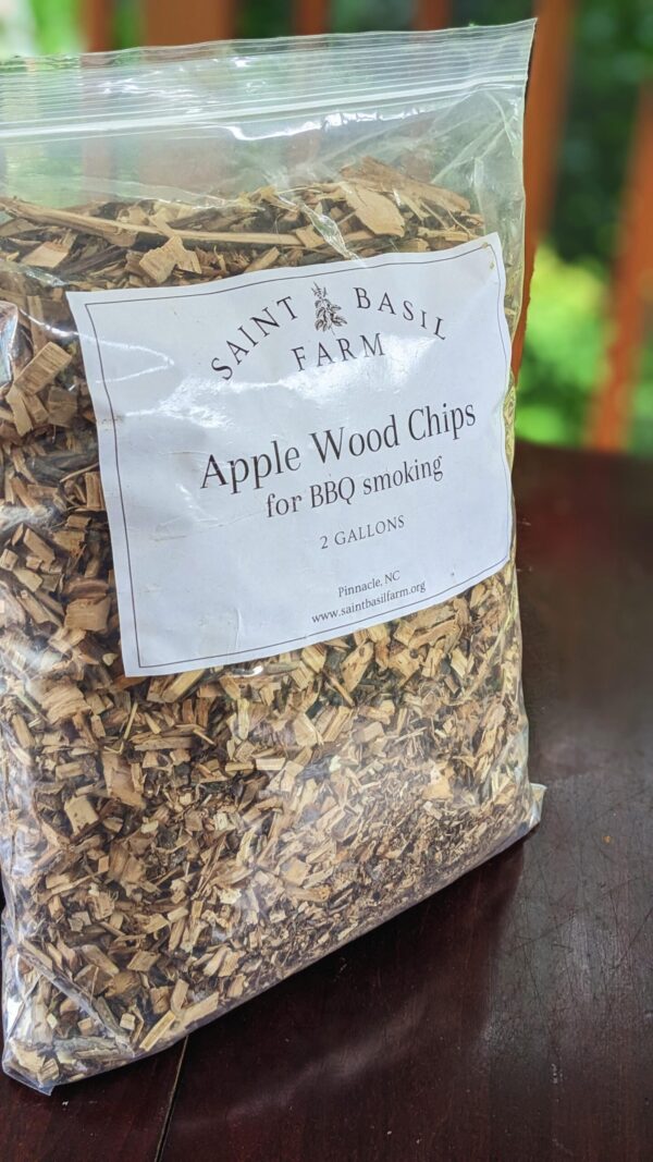 apple wood chips in bag sideways
