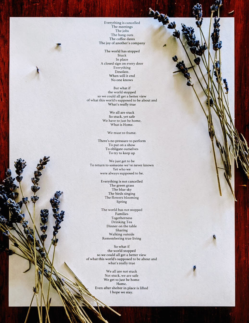 poem with lavender